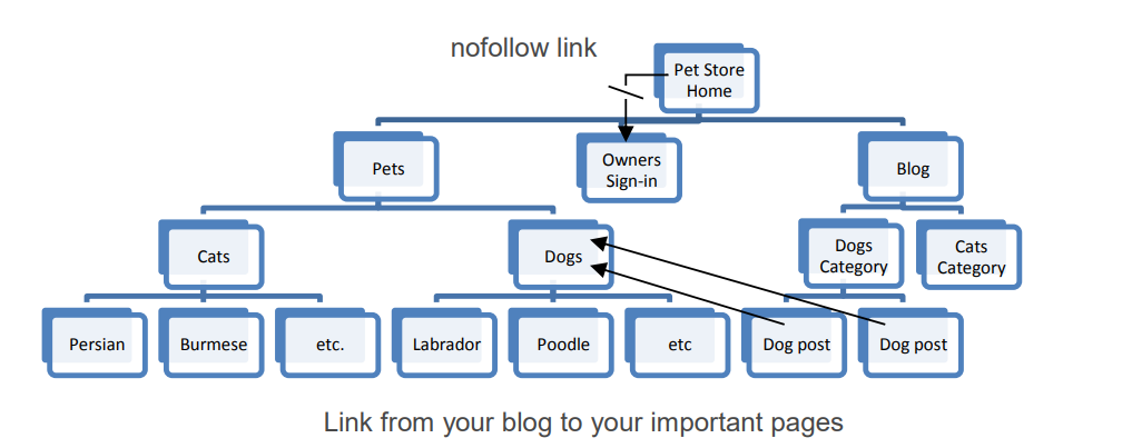 Visualizing internal link architecture